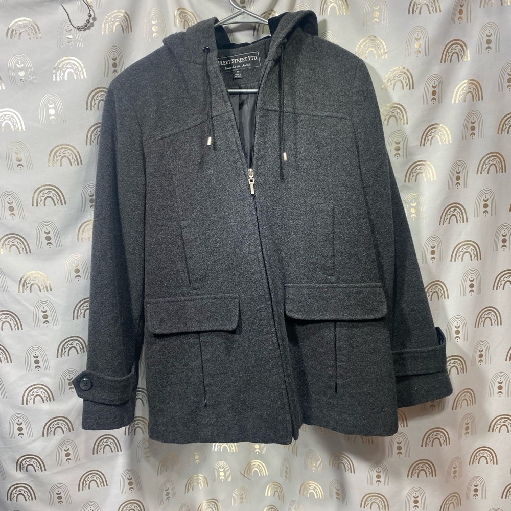 Charcoal Hooded Field Jacket